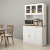 Mshliw 71" Tall Kitchen Pantry Cabinet with Microwave Stand, Freestanding Buffet Hutch with Glass Doors, 2 Drawers, 6 Doors and Adjustable Shelves - 2 of 4