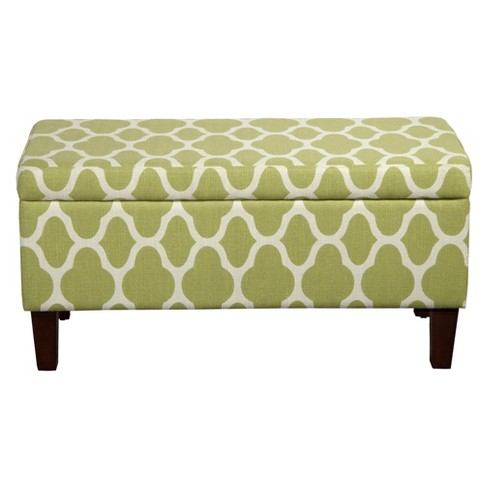 Homepop Geo Brights Collection Storage Bench Green Apple Target