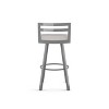 26.75" Derek Swivel Counter Height Barstool Light Gray/Gray - Amisco - 2 of 4