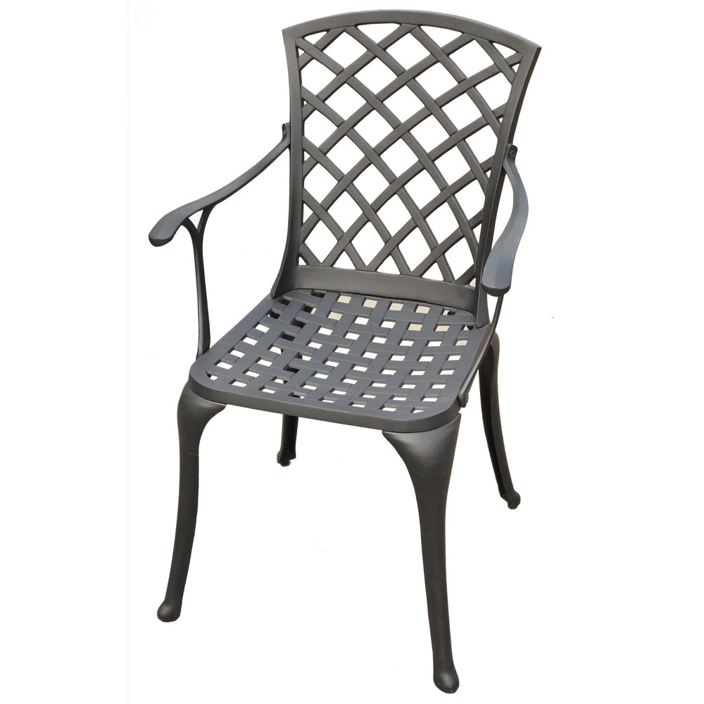 Photos - Garden Furniture Crosley Sedona 2pk High Back Outdoor Armchairs - Black  