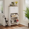 VYNXARIA Shoe Storage Cabinet with 3 Flip Drawers&1 Drawer, Slim Freestanding Storage Racks for Entryway, Hallway£¬white - 2 of 4