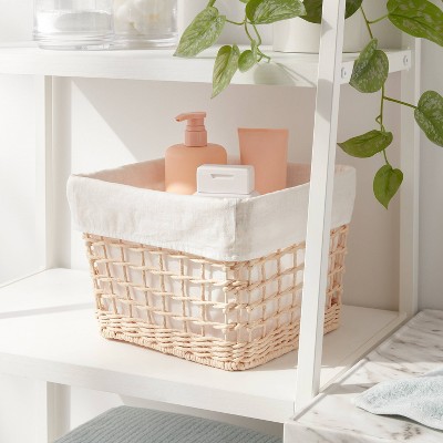 Large Tapered Woven Basket with Liner - Brightroom&#8482;