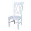 International Concepts Set of 2 Jeremy Double Dining Chairs White: Hardwood Frame, Modern Style, 250lb Capacity - image 2 of 4