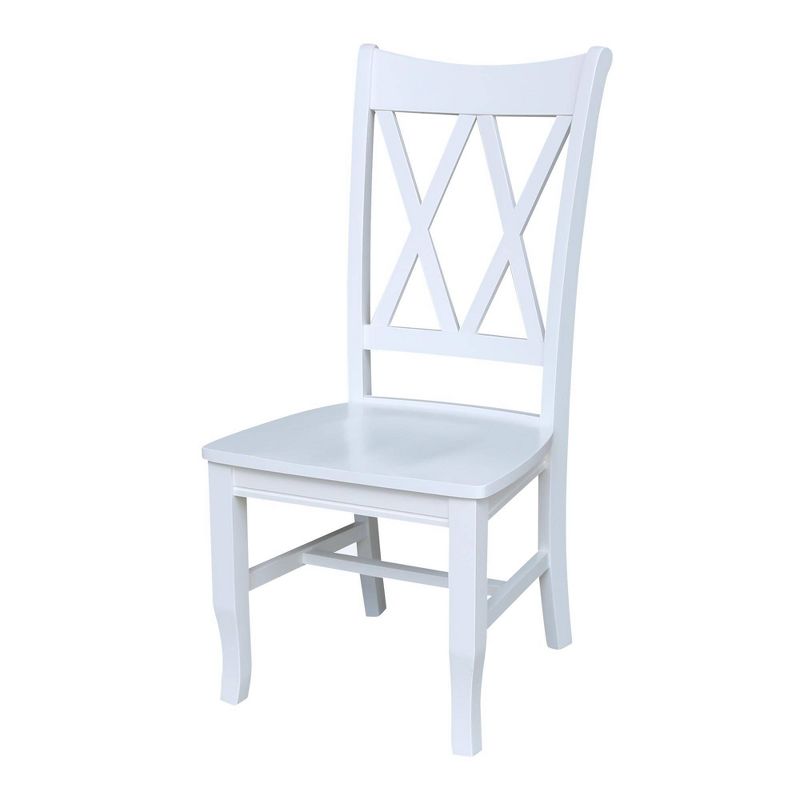 Set of 2 Jeremy Double Dining Chairs White - International Concepts, 3 of 11