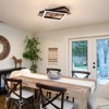 LLHZSY Farmhouse Integrated LED Ceiling Lights Rectangle Wood Flush Mount Hallway Entryway Light-1 Light - 3 of 4
