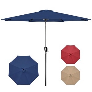 Gulches Navy Blue 120-Inch Patio Umbrella with Crank and Tilt for Versatile Outdoor Use - 1 of 4