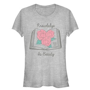 Juniors Womens Beauty and the Beast Knowledge T-Shirt - 1 of 3