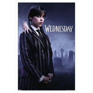 Trends International Wednesday: Season 2 (2025) - Wednesday & Thing One Sheet Framed Wall Poster Prints - 1 of 4