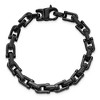 Black Bow Jewelry Men's Black Plated Stainless Steel Shackle Link Bracelet, 8.5 Inch - 3 of 4