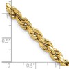 Black Bow Jewelry 5.5mm 14K Yellow Gold Diamond Cut Hollow Rope Chain Necklace - 3 of 4