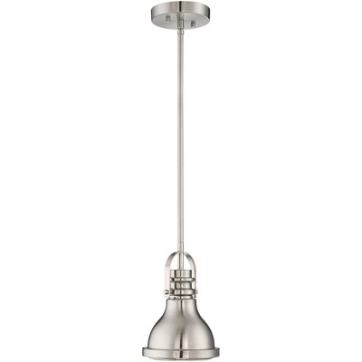 Brushed Nickel Mini Pendant with Clear Glass Shade