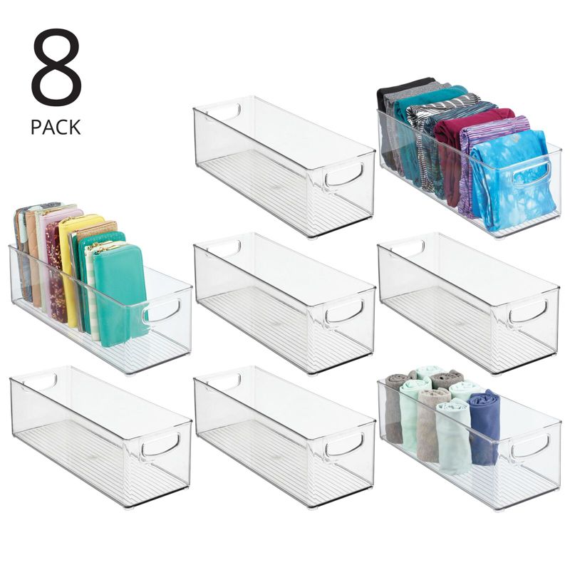 mDesign Plastic Home Closet Storage Organizer Bin with Handles, 2 of 9
