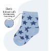 Rising Star Infant Socks for Baby Girls, Crew Ankle Cotton Infant Socks 0-12 months- 8 pack (Red and Blue) - 3 of 4