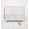 Bacati - Little Sailor Boats Girls Muslin 100 percent Cotton Universal Baby US Standard Crib or Toddler Bed Fitted Sheet - 4 of 4