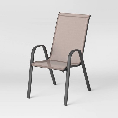 Sling Stacking Patio Chair - Tan - Room 