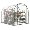 PE Iron Arched Large Greenhouse -, Moisture Retaining, Rainproof, Insulated - 4 of 4