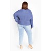 Women's Plus Size Angel Sweater - denim blue | CITY CHIC - 4 of 4