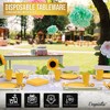 Crown Display 182 Pc Plastic Dinnerware Set: Includes 26 Each of 9''  Plates Disposable, 7'' Dessert Plates, 12oz Cups Napkins & Cutlery - 3 of 4