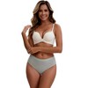 INSPIRE CHIC Women's Cotton High Waist Bright Trim Briefs Elastic Waistband Breathable Underwear 3 Packs - 4 of 4