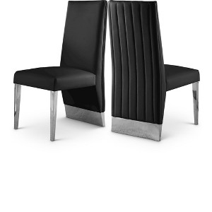 Meridian Furniture,Porsha Vegan Leather Dining Chair, Set of 2 - 1 of 4