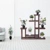 Tangkula Plant Stand Flower Racks Unit Display Shelves for Balcony Patio Walnut - 2 of 4