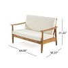 Modern Outside Willowbrook Loveseat and Coffee Table,beige -Christopher Knight Home - 3 of 4