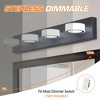 DAKAFUL LED Bathroom Vanity Light, with Multi 360° Rotatable Acrylic Up&Down Heads, Stepless Dimmable Wall Lights Over Mirror,for Bathroom/Bedroom - 4 of 4