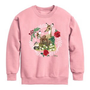 Boys' - Disney - Christmas - Family In The Forest Graphic Long Sleeve Fleece Sweatshirt - 1 of 4