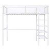 Twin Size Metal Loft Bed with 4-Tier Shelves and Storage, Black - 3 of 4