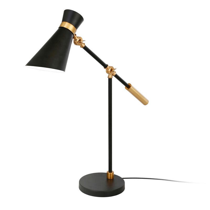 Hampton & Thyme 30" Tall Two-Tone Table Lamp with Metal Shade, 4 of 12