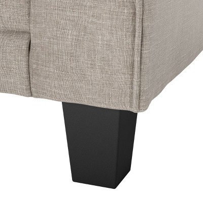 Copenhagen Light Gray 78" Microfiber Sofa with Rounded Arms and Removable Cushions