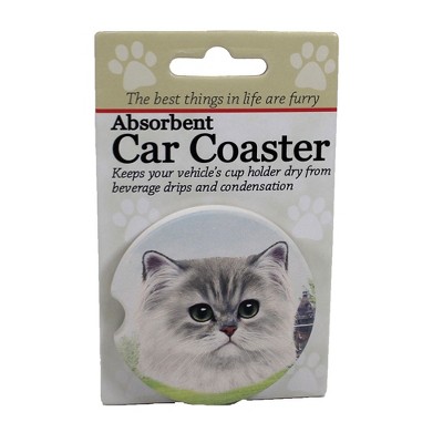 Car Coaster 2.5" Persian Cat Car Coaster Absorbent E & S Pet  -  Coasters