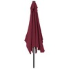 vidaXL Garden Parasol Bordeaux Red Polyester fabric, Steel pole Medium - 3 of 4
