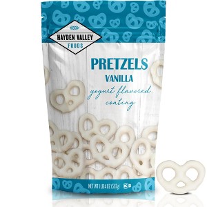 Hayden Valley Foods Vanilla Yogurt Covered Pretzels | 20 oz Bag | Gourmet Flavored Pretzels | No Artificial Flavors or Colors - 1 of 4