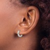 Chisel Stainless Steel Polished 3mm Hinged Hoop Earrings - 3 of 4