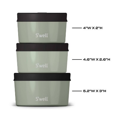 Mountain Sage Stainless Steel Food Storage Canister Set
