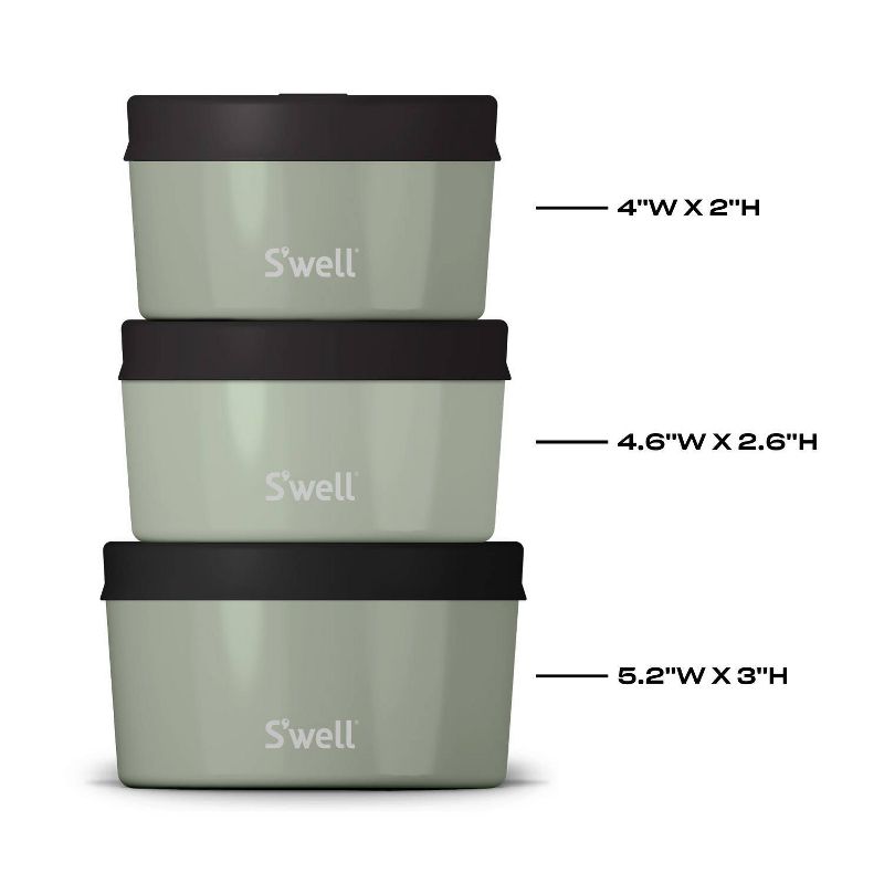 S&#39;well Food Storage Canister Set Sage, 5 of 8