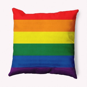 16"x16" Pride Striped Square Throw Pillow - e by design - 1 of 4