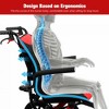 Wheelchairs for Adults,Transport Wheelchair Lightweight Foldable with Removable Cushion,Red - 2 of 4