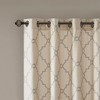 PAGED Curtains Fretwork Print Grommet Top Window Curtain Panel Privacy Assured with Light Filtering for Bedroom, Living Room - 2 of 4