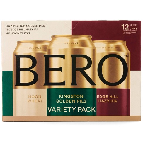 BERO Brewing Three Flavor Variety Pack Non-Alcoholic Beer - 12pk/12 fl oz Cans - image 1 of 3