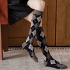 Anna-Kaci Women's 2-Piece Set Classic Argyle Knit Crew Socks with Soft Stretch Ribbed Cuffs - 3 of 4