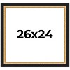 PosterPalooza | Photo Size Embellished Brown Picture Frame - UV Acrylic, Foam Board Backing, Hanging Hardware - 2 of 4