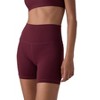 Future Planet Women's Nova Premium Performance Sport Athletic High Waisted Leggings Yoga Biker Shorts Tights Burgundy - 2 of 4