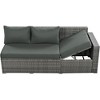 CAVINAS Outdoor 6-Piece Patio Outdoor Seating Sets, Garden Patio Set with Adjustable Seat, Removable Covers and Tempered Glass Top Table, Gray - 4 of 4