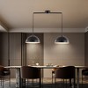 VYNXARIA 41 - Inch Industrial Modern Black Double Ceiling Lights, Adjustable Matte Pendant Lamps - 3 of 4