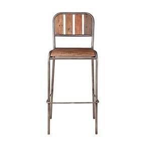 folding bar stool with backrest