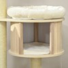 Mewoofun 3-Level Cat Tree with Sisal Scratching Posts, Fun Cat Badminton Toy for Playing, Soft Cushions & Play Areas, 25.5"*17.75"*46.5" - 3 of 4