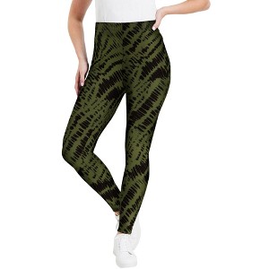 June + Vie by Roaman's Women's Plus Size Classic Ankle Legging - 1 of 4