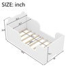 SEVOBAL Kids Bedroom Furniture Toddler Floor Bed with Frame Bear Shape Rounded Corners No Box Spring Needed for Ages 3 to 7, Offwhite, - 3 of 4